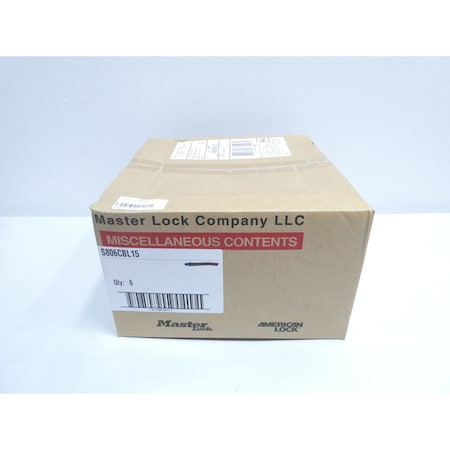 Master Lock ADJUSTABLE LOCK AND CABLE 15FT OTHER LOCKING DEVICE, 6PK S806CBL15